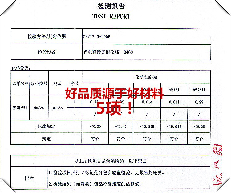 这5种成分组成的曼卡特预埋槽道，品质自然不会差
