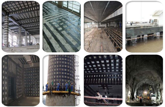 曼卡特碳纤维布在土木建筑、桥梁、隧道中的应用