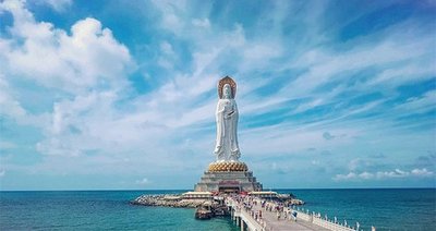三亚南海观音景区：水下粘贴碳纤维布，护佑碧海蓝天