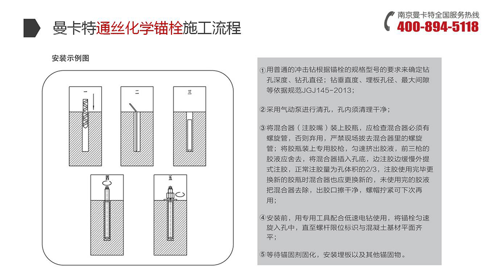 通丝化学锚栓_20_曼卡特通丝化学锚栓施工流程